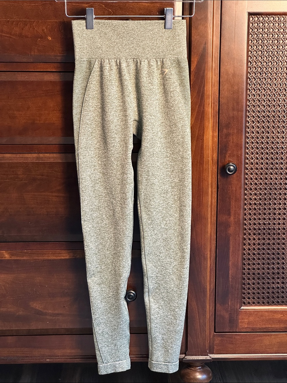 GYMSHARK Flex High Waist Leggings Heathered Green SIZE XS/SMALL EUC